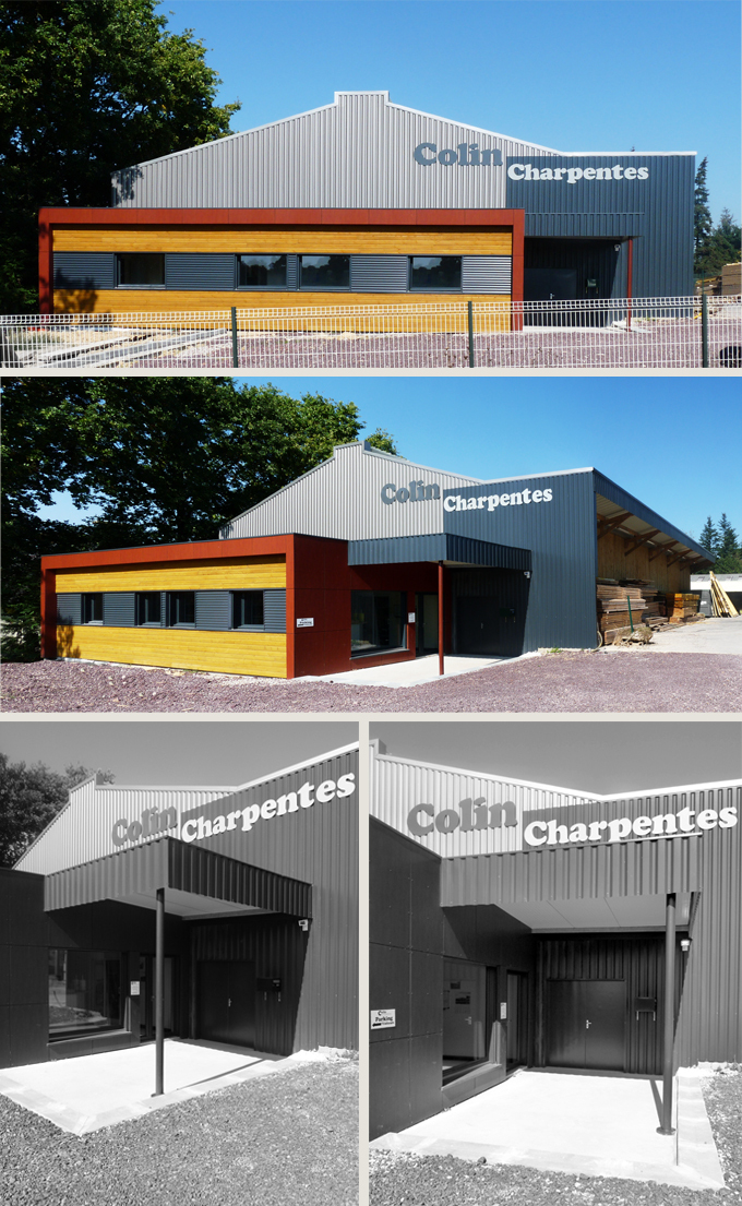 Bureaux & Atelier de COLIN Charpentes - MAXENT (35)