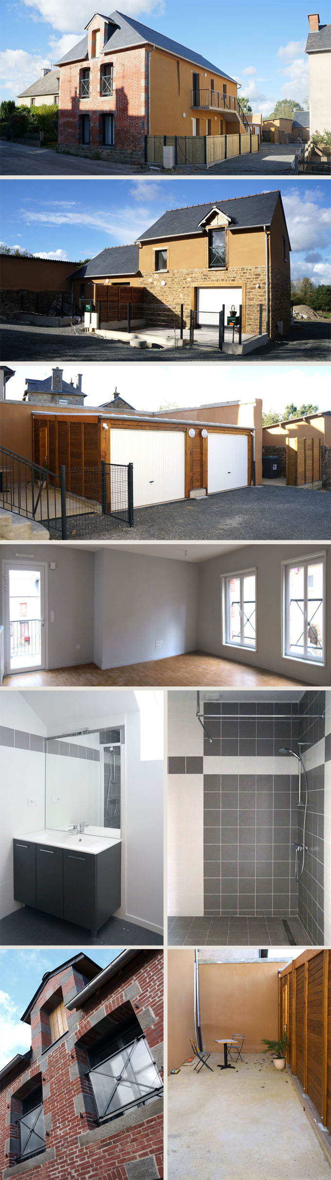 3 logements BBC en rénovation + 1 neuf & intervention urbaine - GUIPEL (35)