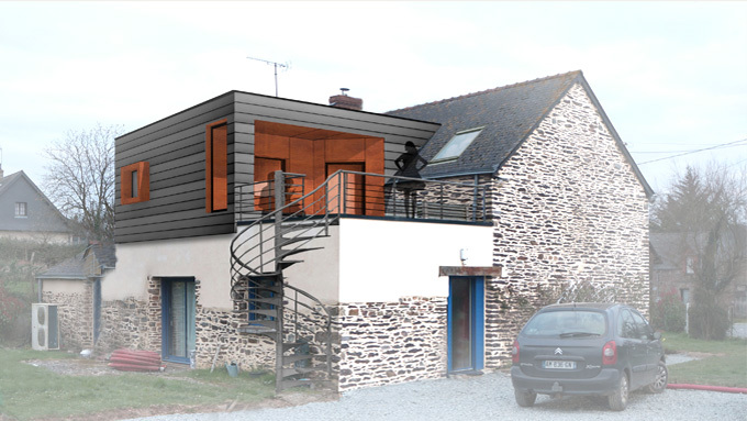 Extension bois d'une maison d'habitation - LA CHAPELLE BOUEXIC (35) Extension bois d'une maison d'habitation - LA CHAPELLE BOUEXIC (35)