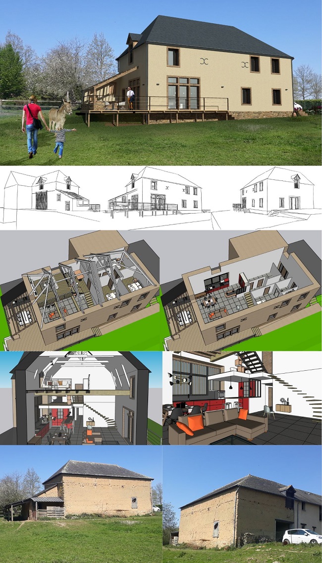 Rénovation d'une grange en habitation - Pays de Rennes (35)