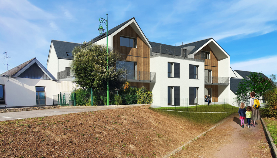 Projet urbain : Logements et commerces, salle commune - SURZUR (56) Projet urbain : Logements et commerces, salle commune - SURZUR (56)