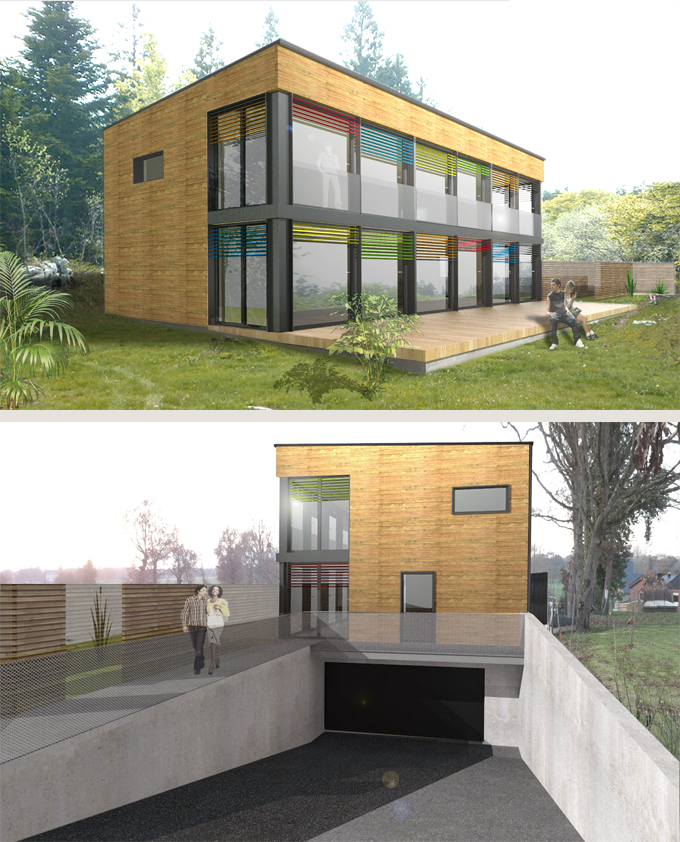 Construction d'une maison en ossature bois - ILLE ET VILAINE (35) Construction d'une maison en ossature bois - ILLE ET VILAINE (35)