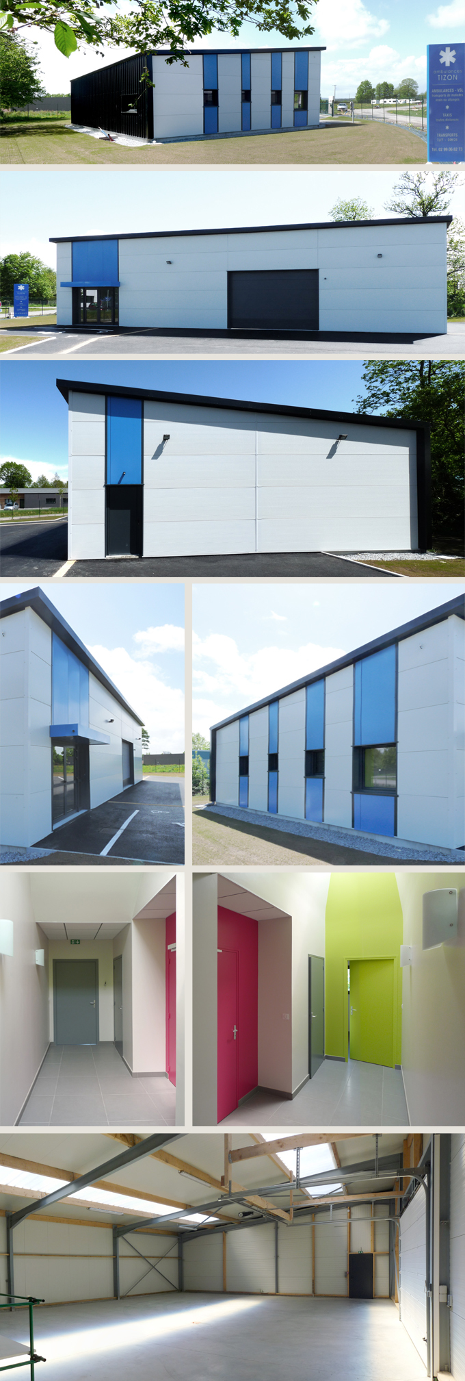 Création d'un centre ambulancier en construction métallique & bois - PLELAN-LE-GRAND (35) Création d'un centre ambulancier en construction métallique & bois - PLELAN-LE-GRAND (35)