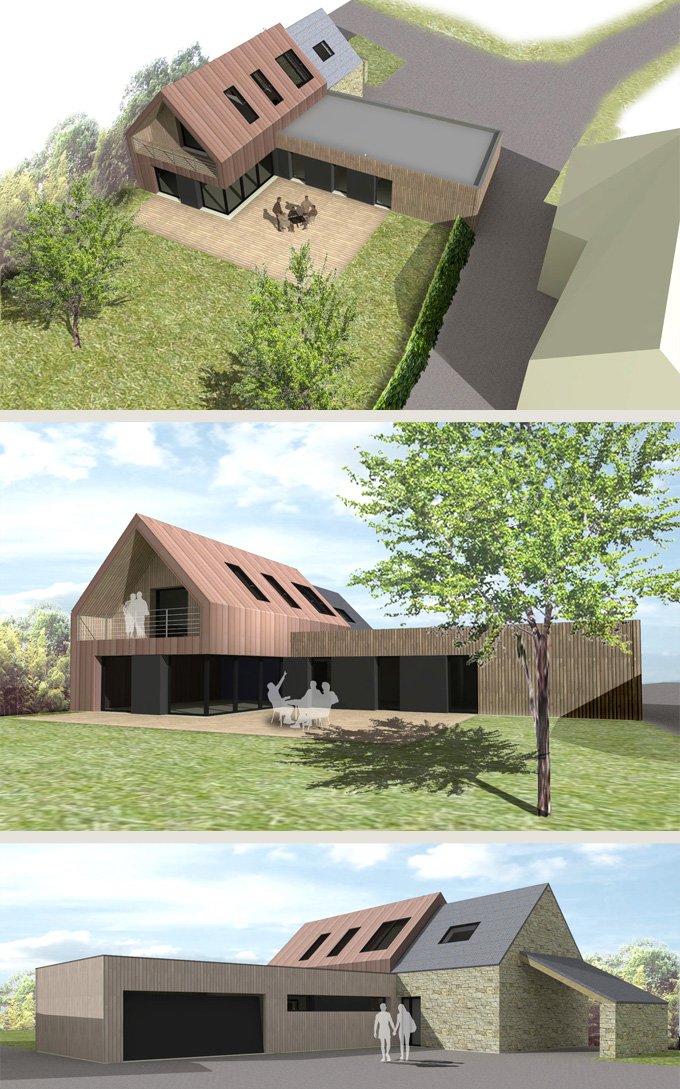 Construction d'une maison prolongement de dépendance en pierres - VANNES (56) Construction d'une maison prolongement de dépendance en pierres - VANNES (56)